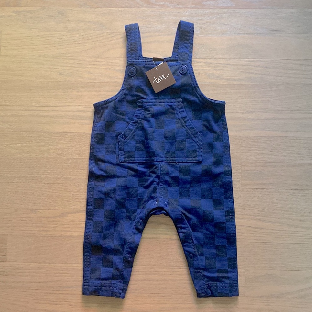 Tea printed french terry overall